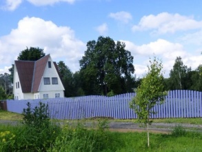 Забор из евроштакетника с забивными столбами 56 метров фото стоимость под ключ