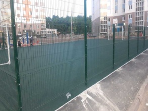 Забор на спортивную площадку 62 метра фото недорого под ключ
